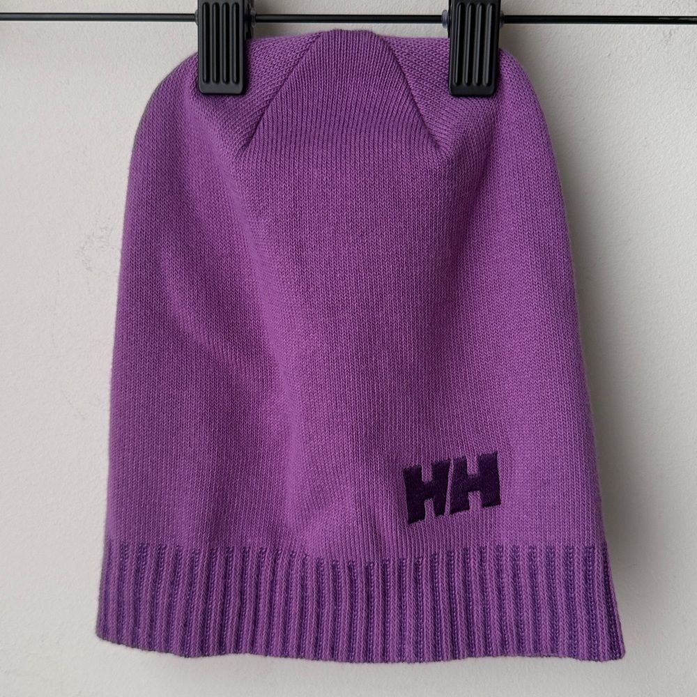 Helly Hansen Purple Outline Beanie Hat